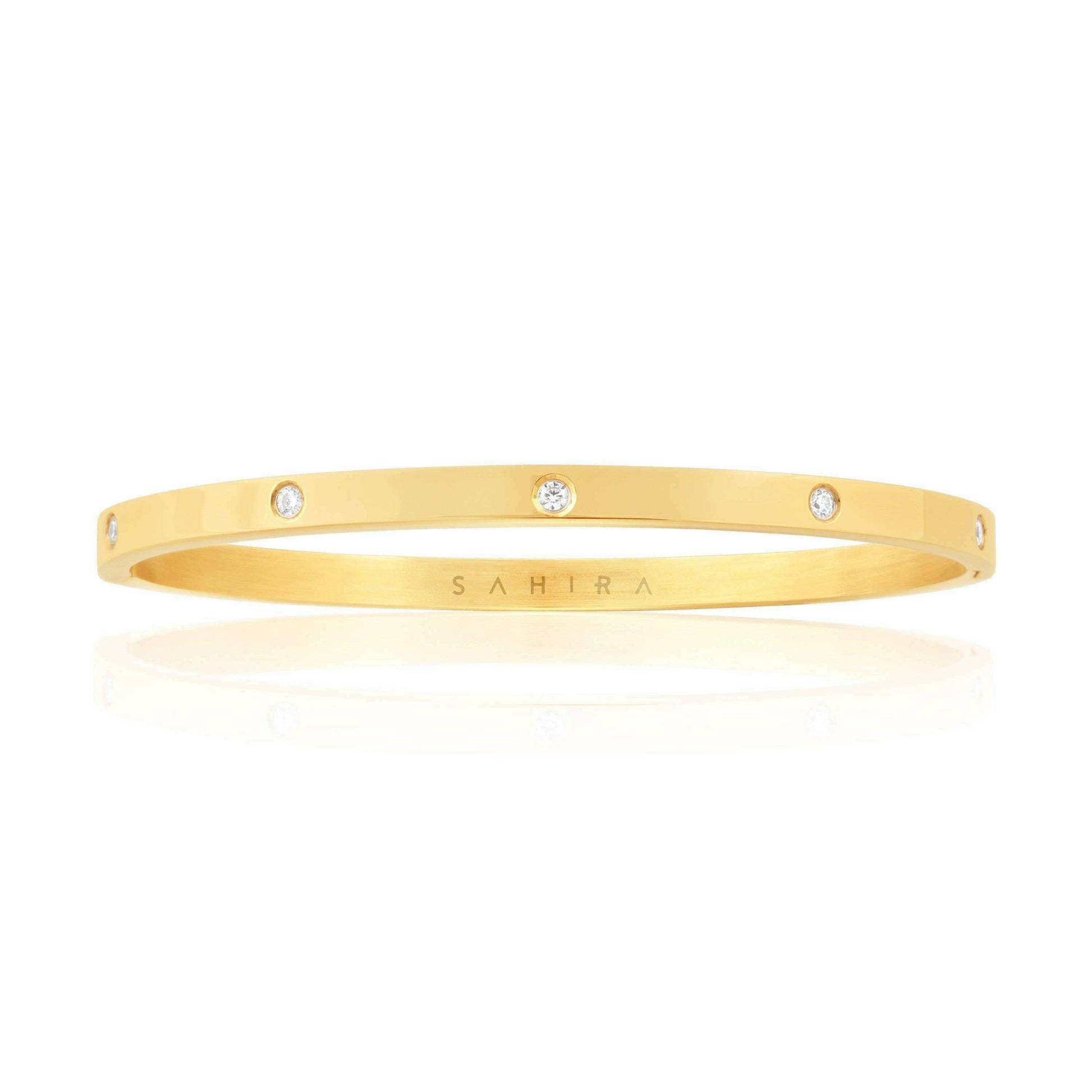 Sahira Jewelry Design - Elsie Stackable Bracelet: Gold, Bracelets, Sahira Jewelry Design, Plum Bottom