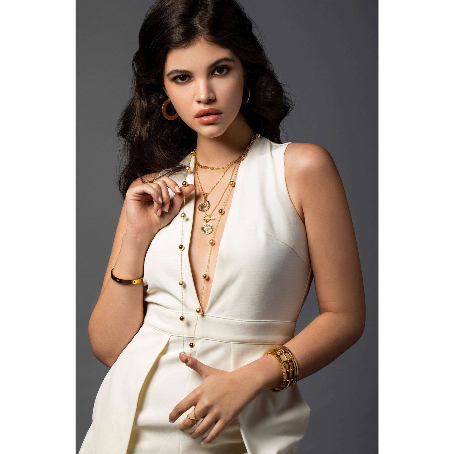 Sahira Jewelry Design - Emperor Coin Necklace: 18", Necklaces, Sahira Jewelry Design, Plum Bottom