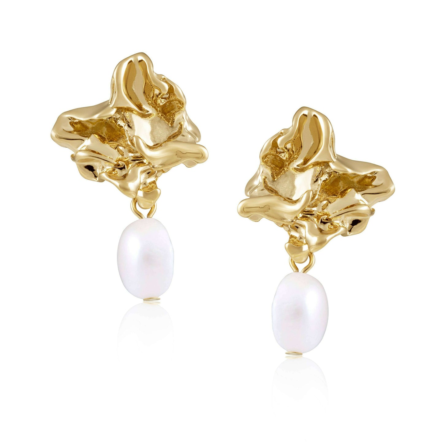 Sahira Jewelry Design - Greta Pearl Earring - Gold/Pearl, ACCESSORIES, Sahira Jewelry Design, Plum Bottom