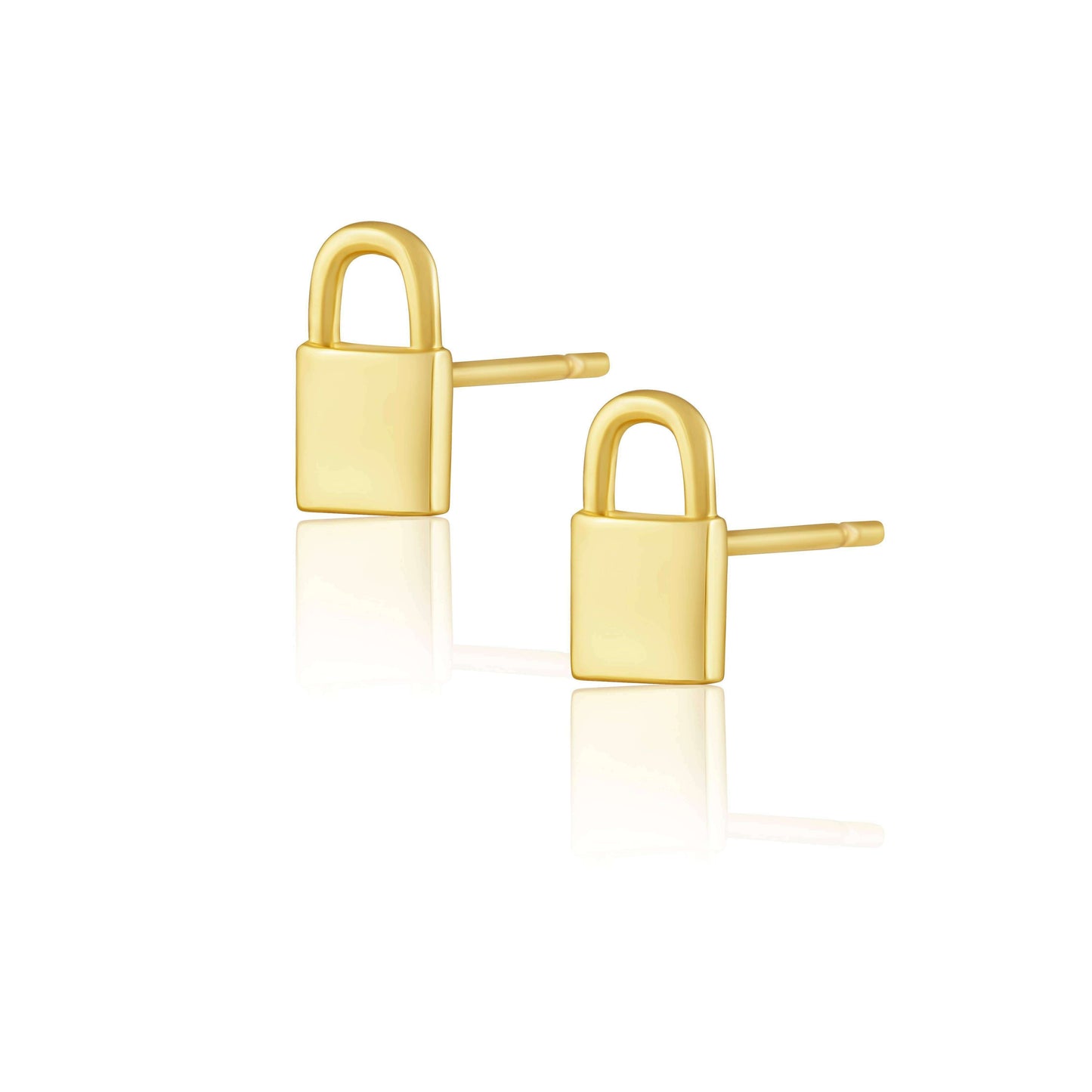 Sahira Jewelry Design - Mini Lock Studs, , Sahira Jewelry Design, Plum Bottom