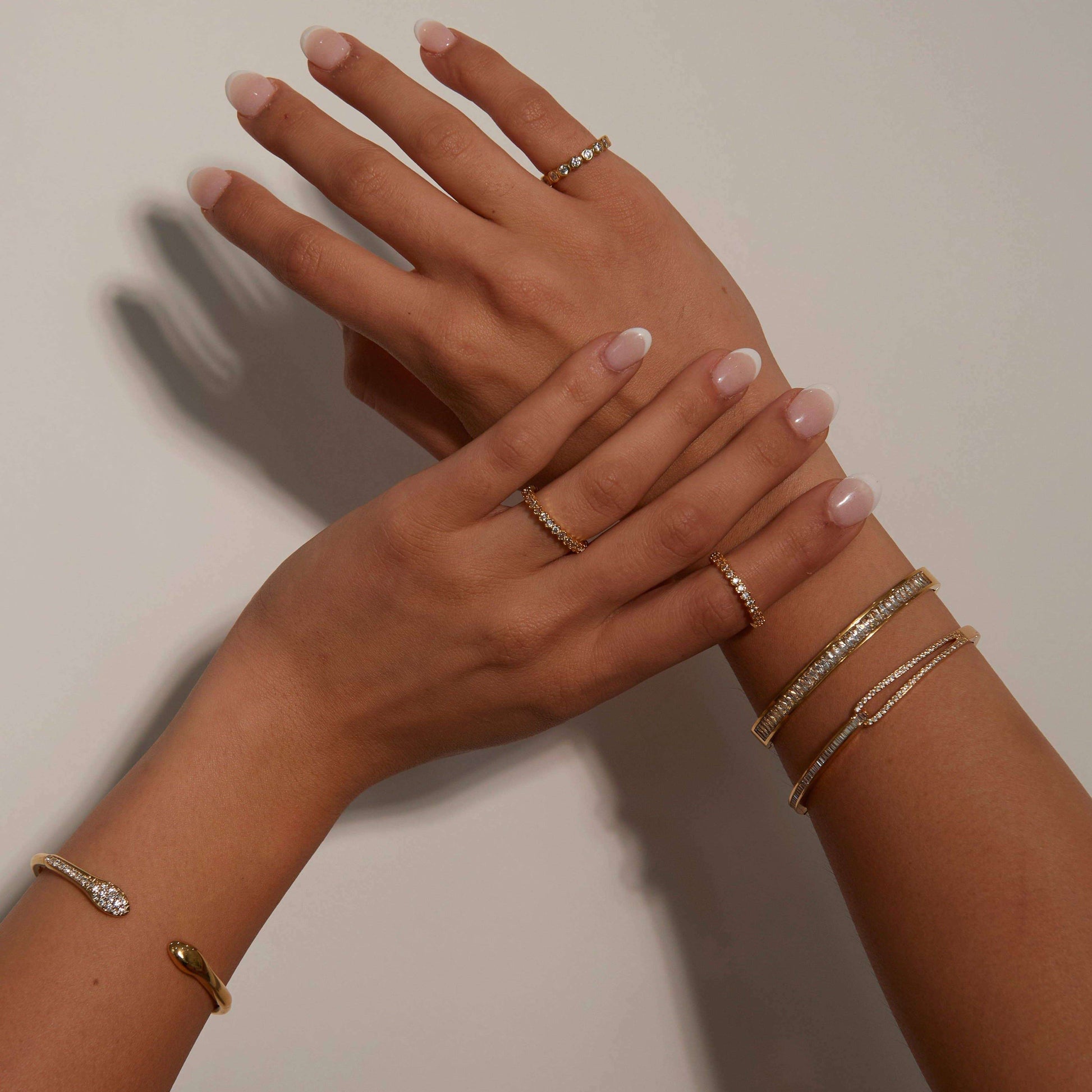 Sahira Jewelry Design - Nicola Cz Bracelet: Gold, Bracelets, Sahira Jewelry Design, Plum Bottom