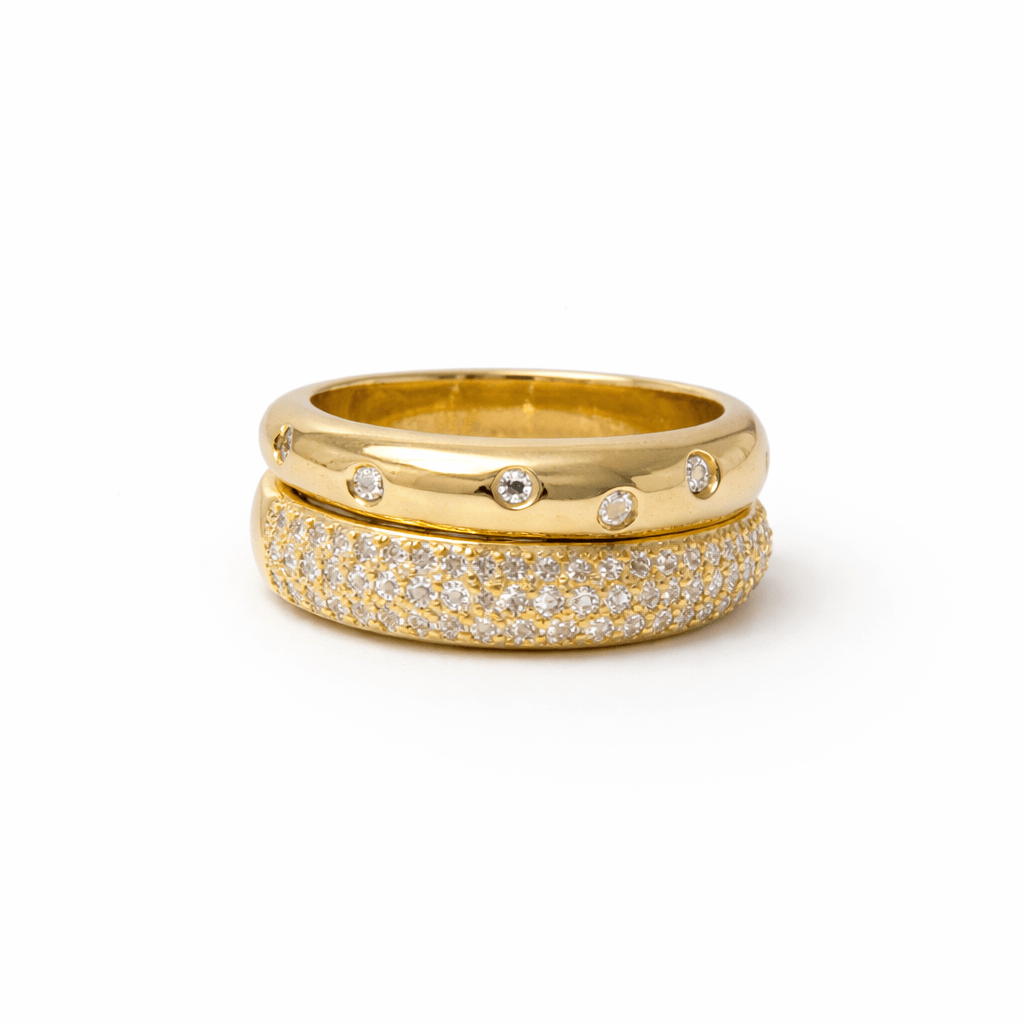 Sahira Jewelry Design - Sasha Stacked Ring Set: 7, JEWELRY, Sahira Jewelry Design, Plum Bottom