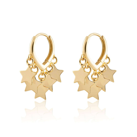 Sahira Jewelry Design - Star Shaker Earrings - Gold, ACCESSORIES, Sahira Jewelry Design, Plum Bottom