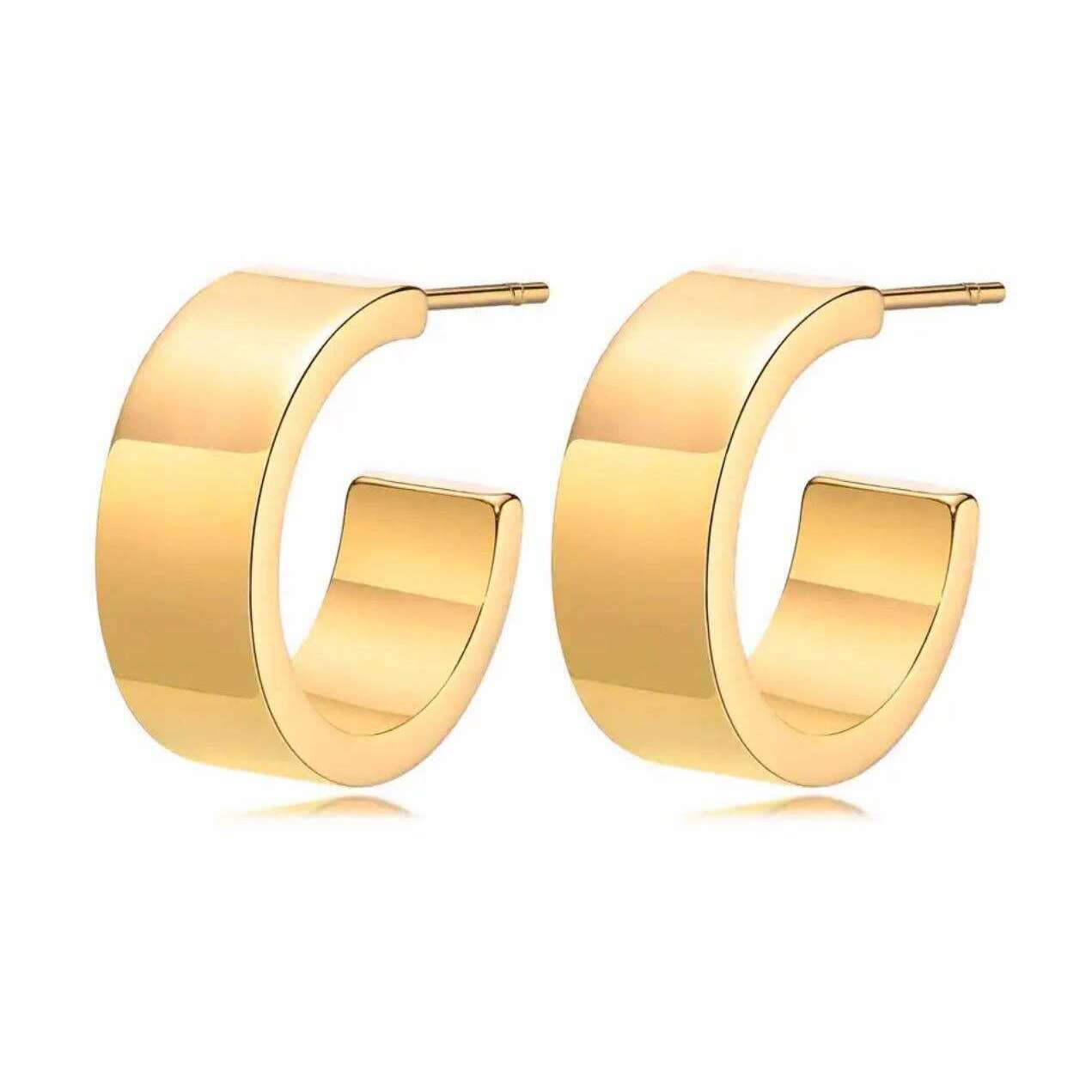 Sahira Jewelry Design - Wyatt Mini Hoop: Gold, Earrings, Sahira Jewelry Design, Plum Bottom