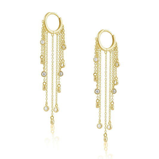 Sahira Jewelry Design - Zara Dangle Earring - Gold, ACCESSORIES, Sahira Jewelry Design, Plum Bottom