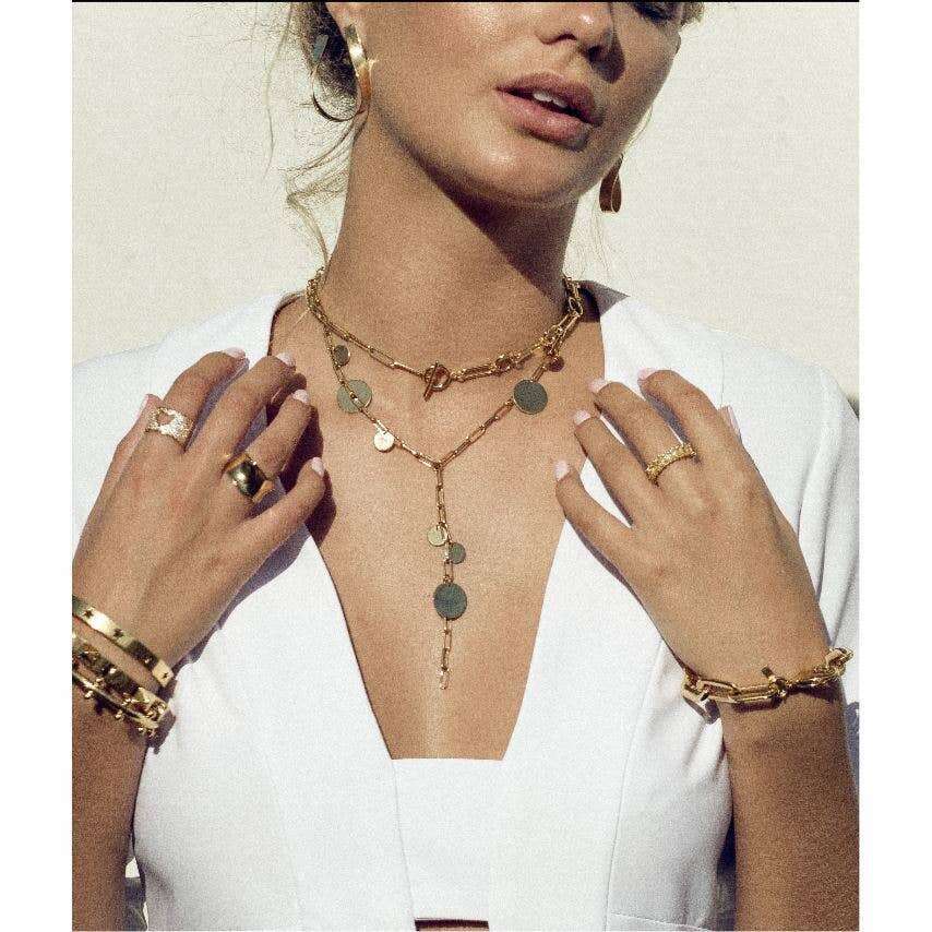 Sahira Jewelry Design - Zara Dot Lariat, Necklaces, Sahira Jewelry Design, Plum Bottom
