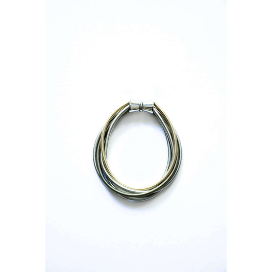 [Sea Lily - Multi 5 Strand Wire Bangle Bracelet with Magnet], [], [Sea Lily], [Plum Bottom].