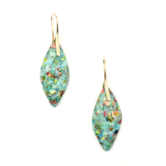 [Sea Lily - Turquoise Imperial Jasper Dangle Earrings], [], [Sea Lily], [Plum Bottom].