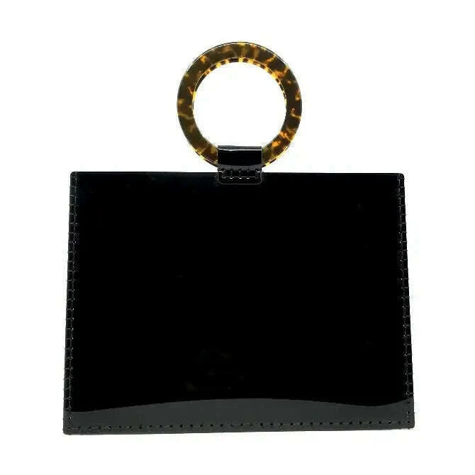 Sea Lily Black Valise Bag, HANDBAGS, Sea Lily, Plum Bottom