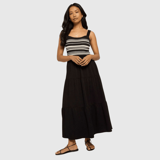 Seventy Eight and Sunny (SEAS)-Penny Tiered Dress, CLOTHING, Seventy Eight and Sunny (SEAS), Plum Bottom