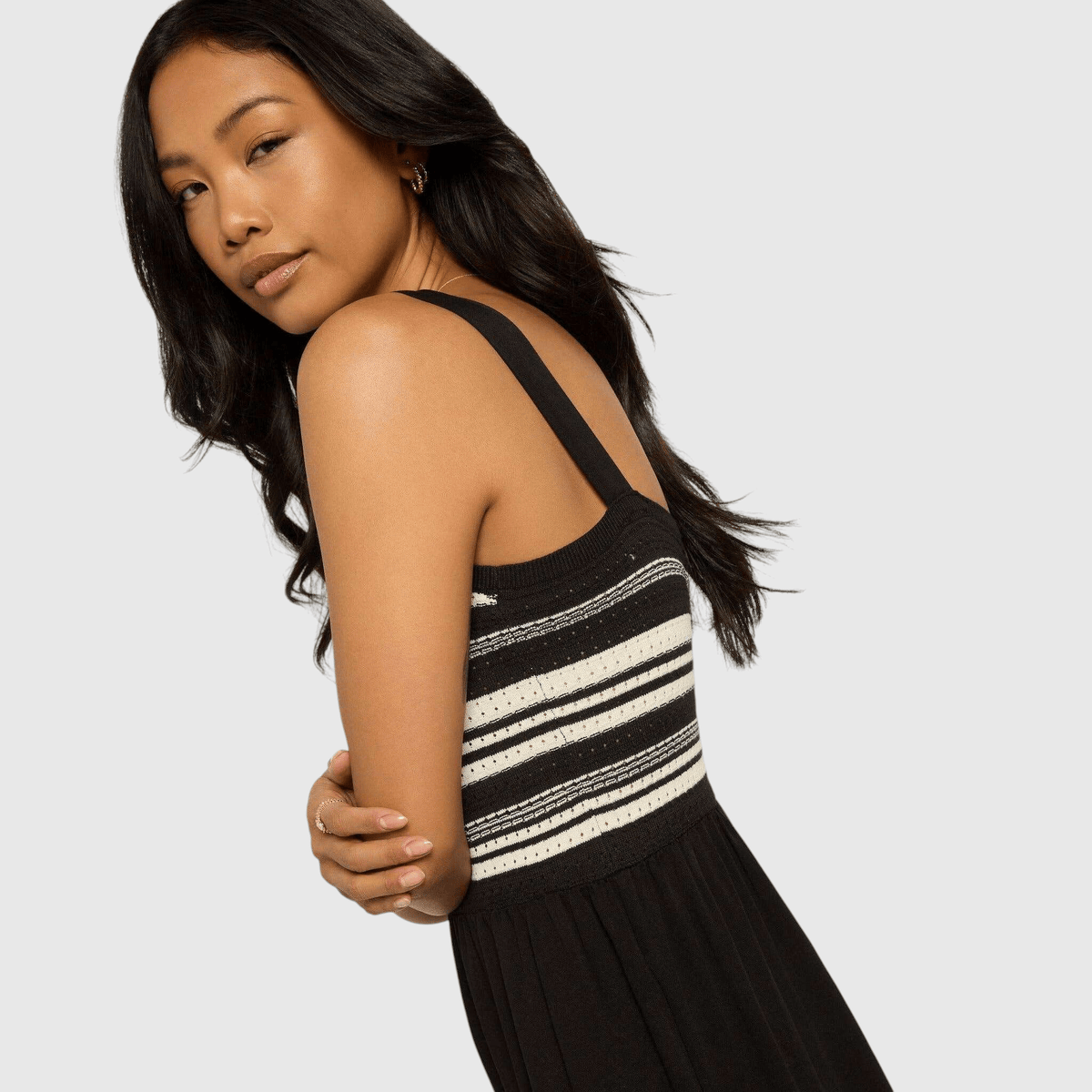 Seventy Eight and Sunny (SEAS)-Penny Tiered Dress, CLOTHING, Seventy Eight and Sunny (SEAS), Plum Bottom
