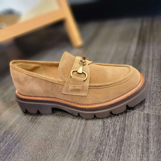 SOFFT - SATARA - Havana Brown Suede, Loafers, Sofft, Plum Bottom