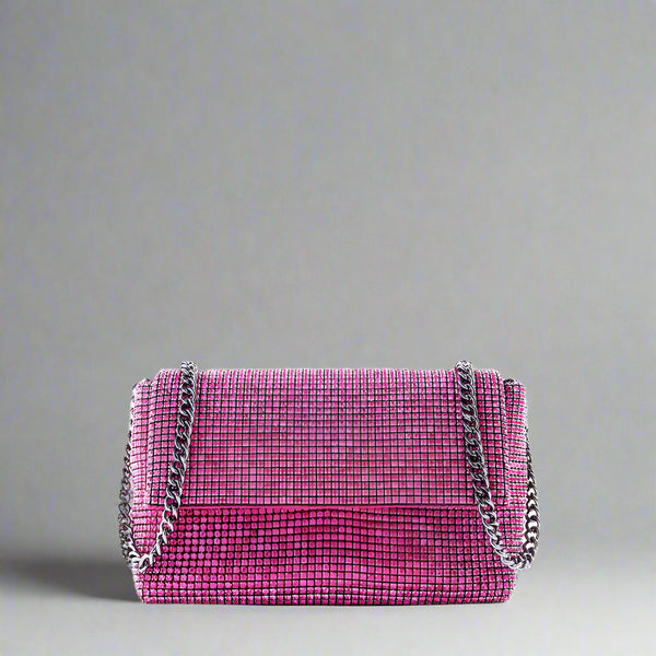 新品 正規品!!  Flap Rhinestone - ROBERTS SONDRA Bag Bottom Plum – Pink - バッグ