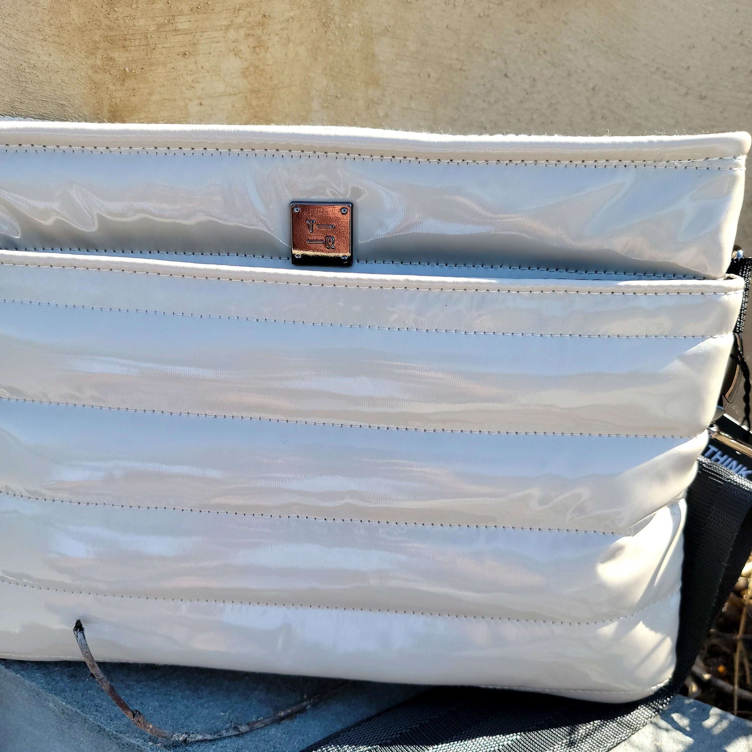 Diagonal Bum Bag 2.0 | Pearl Silver Medium Crossbody / Belt Bag