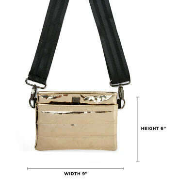 THINK ROYLN - Bum Bag Crossbody in Black Mirror or Gold Mirror, Handbags, THINK ROYLN, Plum Bottom