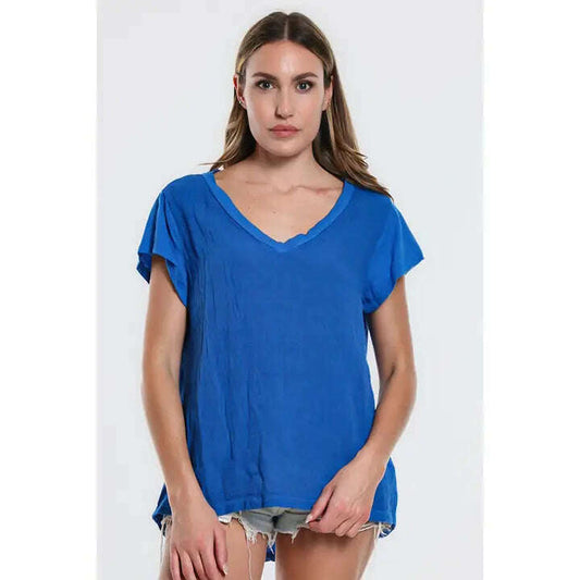 Tina Stephens - Nola Top - Cobalt, CLOTHING, Tina Stephens, Plum Bottom