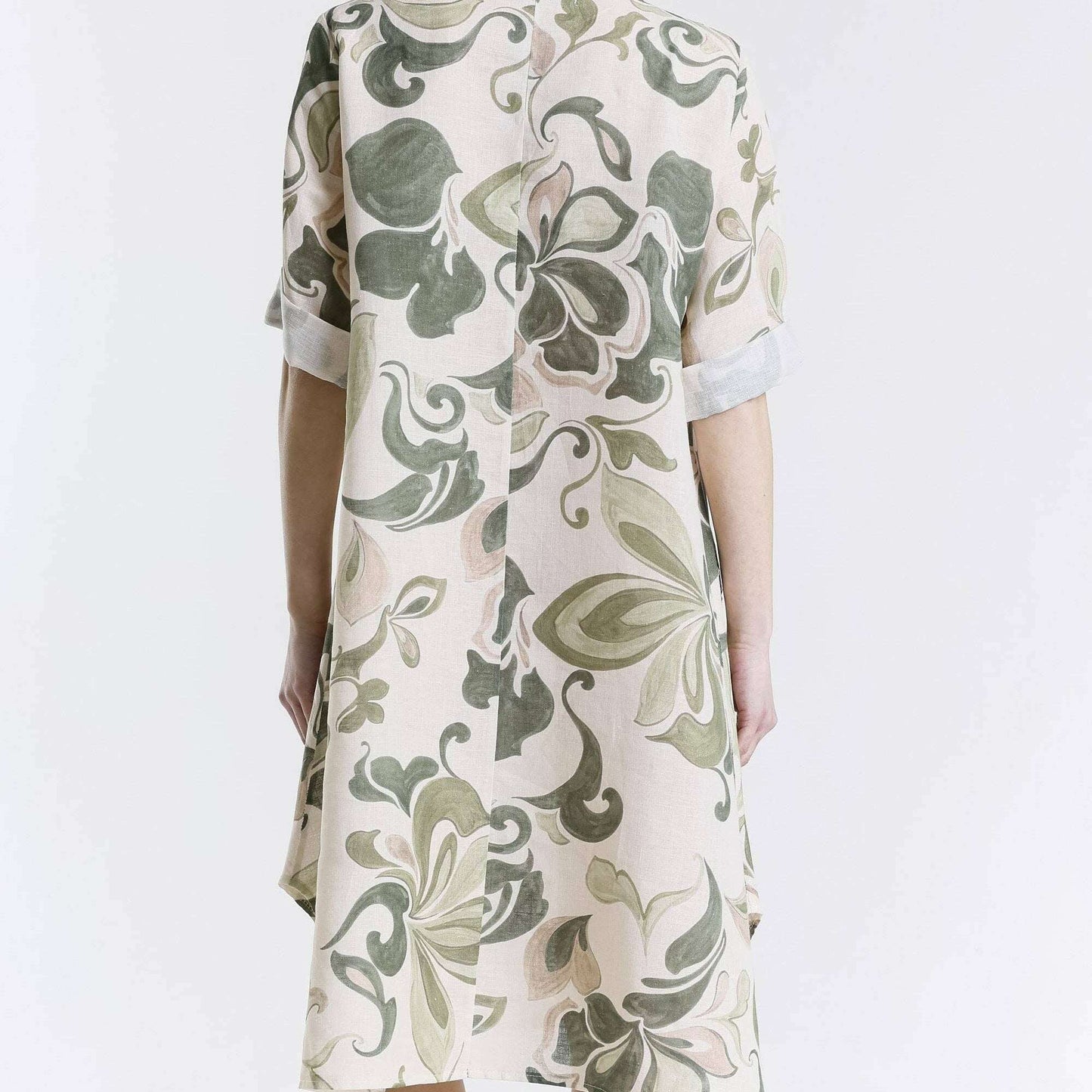 [TINA Stephens Italy/Tees By Tina - April Fleur Pocket Dress (DSS165R): 303 Army / One Size], [], [TINA Stephens Italy/Tees By Tina], [Plum Bottom].