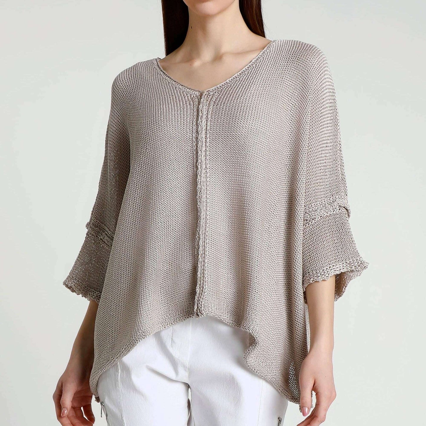 [TINA Stephens Italy/Tees By Tina - Benoite Center Seam Open Knit Topper (BQ910): 109 Natural / One Size], [], [TINA Stephens Italy/Tees By Tina], [Plum Bottom].