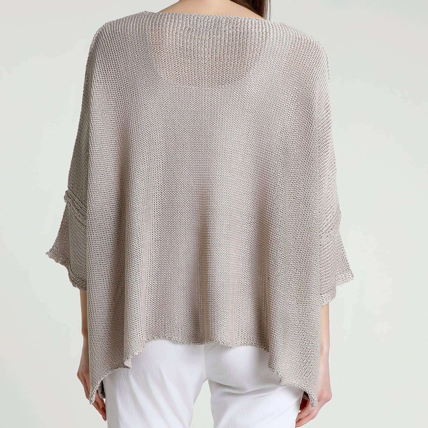 [TINA Stephens Italy/Tees By Tina - Benoite Center Seam Open Knit Topper (BQ910): 109 Natural / One Size], [], [TINA Stephens Italy/Tees By Tina], [Plum Bottom].