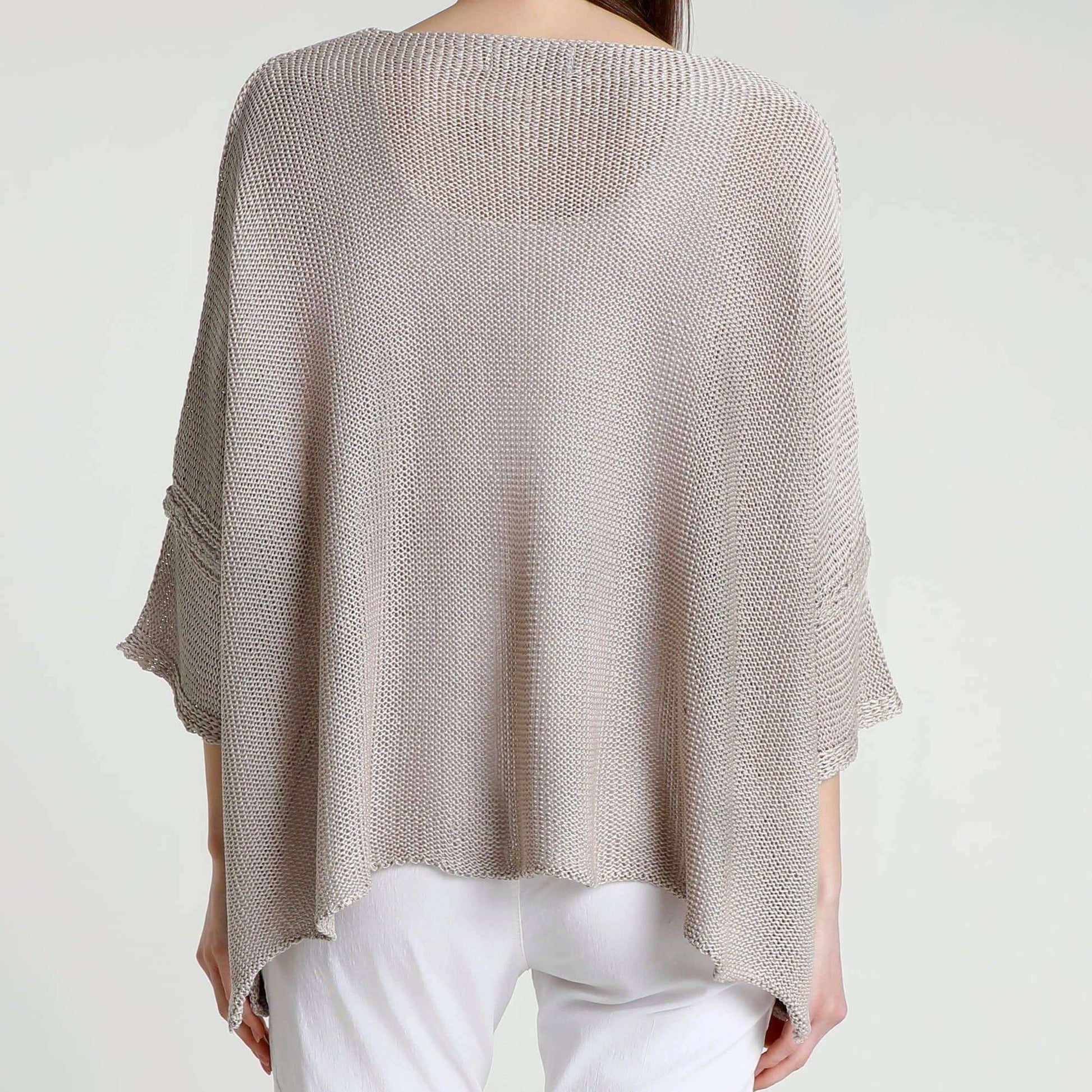 [TINA Stephens Italy/Tees By Tina - Benoite Center Seam Open Knit Topper (BQ910): 109 Natural / One Size], [], [TINA Stephens Italy/Tees By Tina], [Plum Bottom].