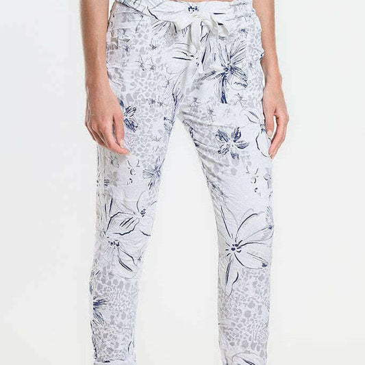 [TINA Stephens Italy/Tees By Tina - Daelyn Hibiscus Animal Pull On Pant (PL707H): 100 White], [], [TINA Stephens Italy/Tees By Tina], [Plum Bottom].