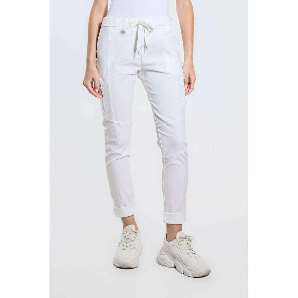 TINA STEPHENS ITALY Danica Side Zipper Pant White, CLOTHING, TINA Stephens Italy/Tees By Tina, Plum Bottom