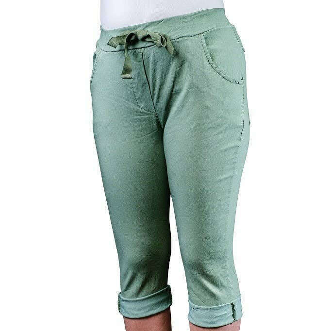 [TINA Stephens Italy/Tees By Tina - Diana Walking Capri / Clamdigger (PS107): 303 Army], [CLOTHING], [TINA Stephens Italy/Tees By Tina], [Plum Bottom].