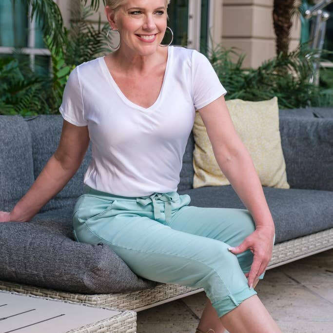 [TINA Stephens Italy/Tees By Tina - Diana Walking Capri / Clamdigger (PS107): 303 Army], [CLOTHING], [TINA Stephens Italy/Tees By Tina], [Plum Bottom].