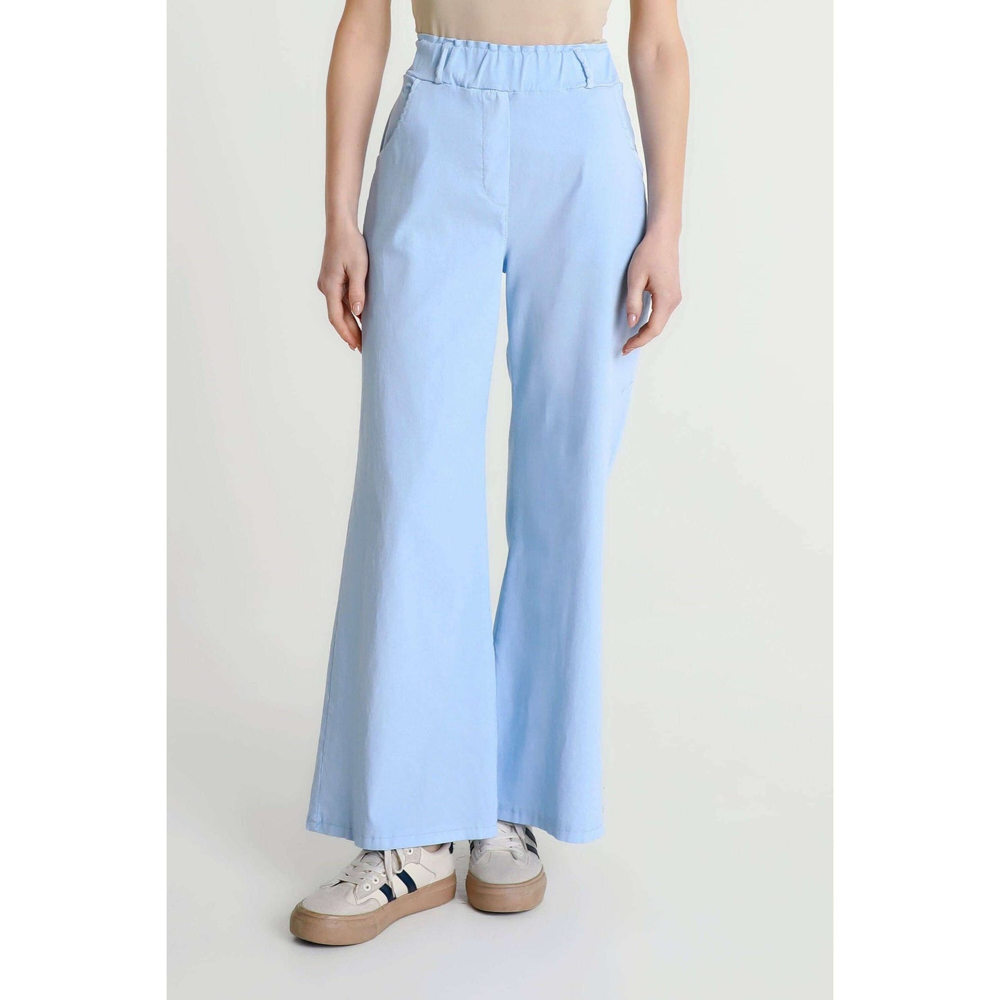 TINA STEPHENS ITALY Hera Flared Leg Pull-on Pant Jeans, CLOTHING, TINA Stephens Italy/Tees By Tina, Plum Bottom