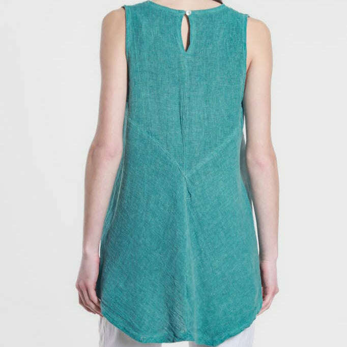 [TINA Stephens Italy/Tees By Tina - Lexa Lin-Co Tunic Tank (BT117): 326 Lake Enzyme], [], [TINA Stephens Italy/Tees By Tina], [Plum Bottom].