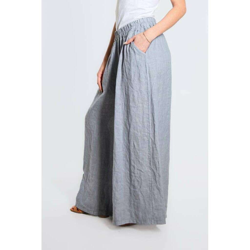 [TINA Stephens Italy/Tees By Tina - Angelena Linen Wide Leg Pant (PL187): 681 Blush], [], [TINA Stephens Italy/Tees By Tina], [Plum Bottom].