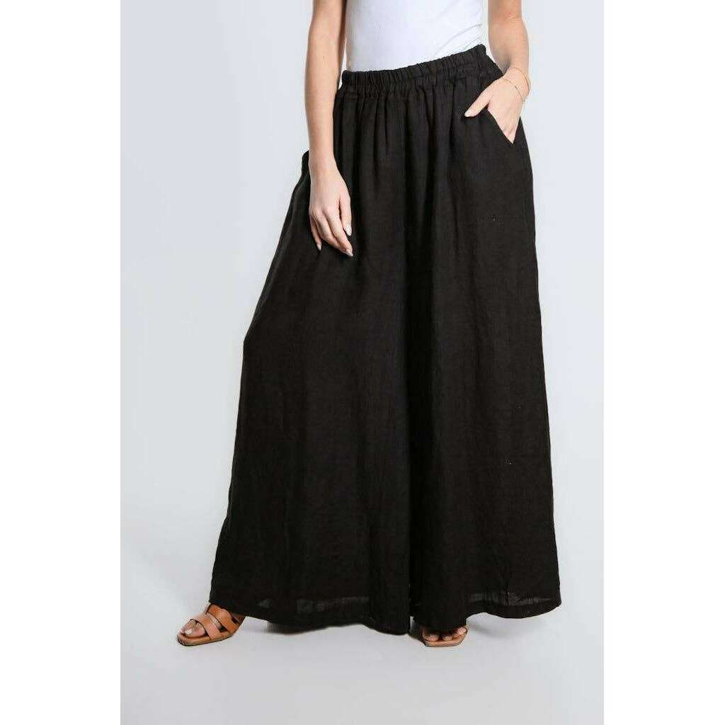 [TINA Stephens Italy/Tees By Tina - Angelena Linen Wide Leg Pant (PL187): 681 Blush], [], [TINA Stephens Italy/Tees By Tina], [Plum Bottom].