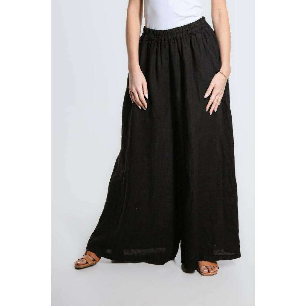 [TINA Stephens Italy/Tees By Tina - Angelena Linen Wide Leg Pant (PL187): 681 Blush], [], [TINA Stephens Italy/Tees By Tina], [Plum Bottom].