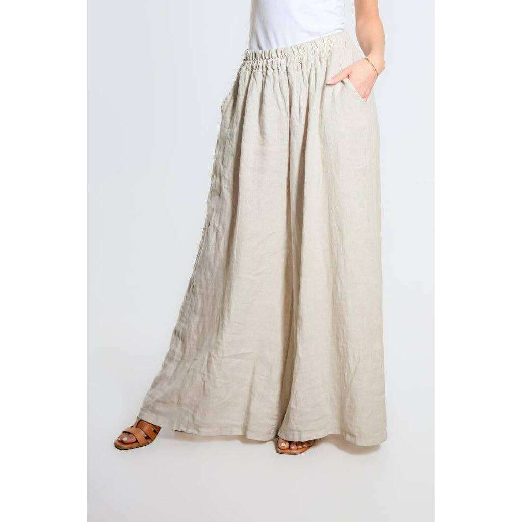 [TINA Stephens Italy/Tees By Tina - Angelena Linen Wide Leg Pant (PL187): 681 Blush], [], [TINA Stephens Italy/Tees By Tina], [Plum Bottom].
