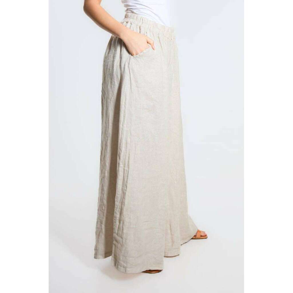 [TINA Stephens Italy/Tees By Tina - Angelena Linen Wide Leg Pant (PL187): 681 Blush], [], [TINA Stephens Italy/Tees By Tina], [Plum Bottom].
