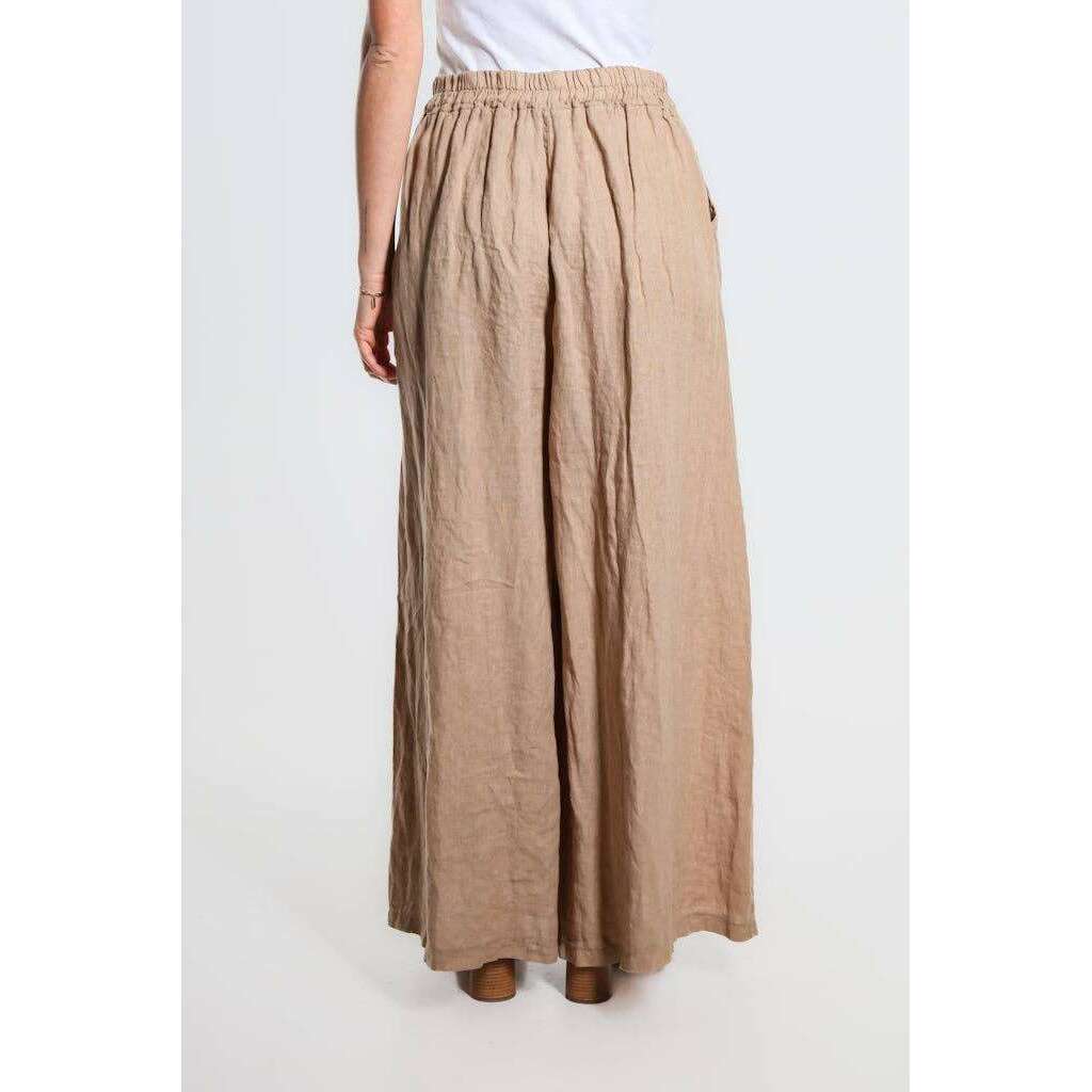 [TINA Stephens Italy/Tees By Tina - Angelena Linen Wide Leg Pant (PL187): 681 Blush], [], [TINA Stephens Italy/Tees By Tina], [Plum Bottom].