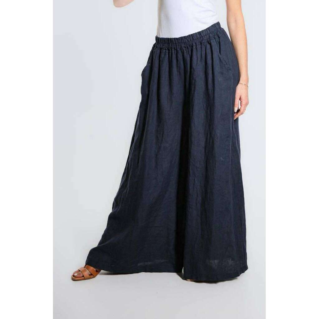 [TINA Stephens Italy/Tees By Tina - Angelena Linen Wide Leg Pant (PL187): 681 Blush], [], [TINA Stephens Italy/Tees By Tina], [Plum Bottom].