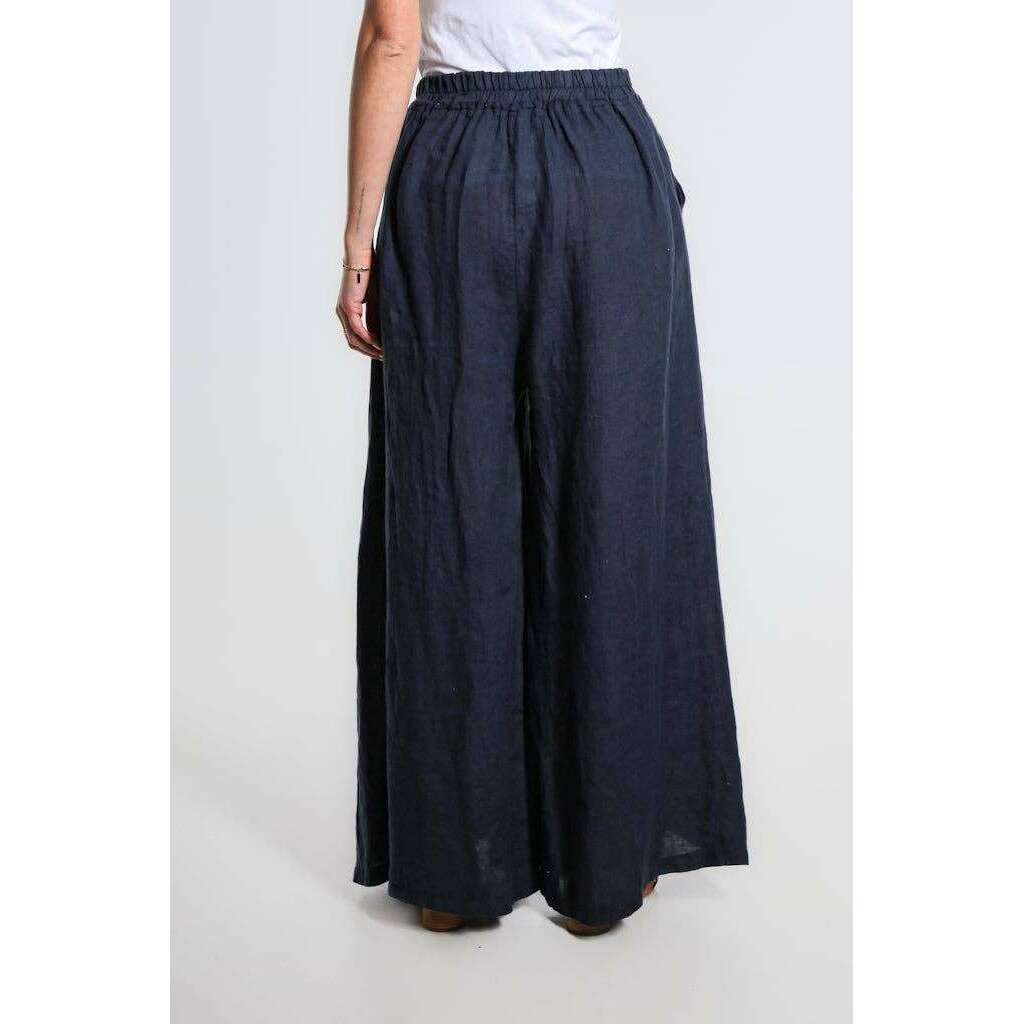 [TINA Stephens Italy/Tees By Tina - Angelena Linen Wide Leg Pant (PL187): 681 Blush], [], [TINA Stephens Italy/Tees By Tina], [Plum Bottom].