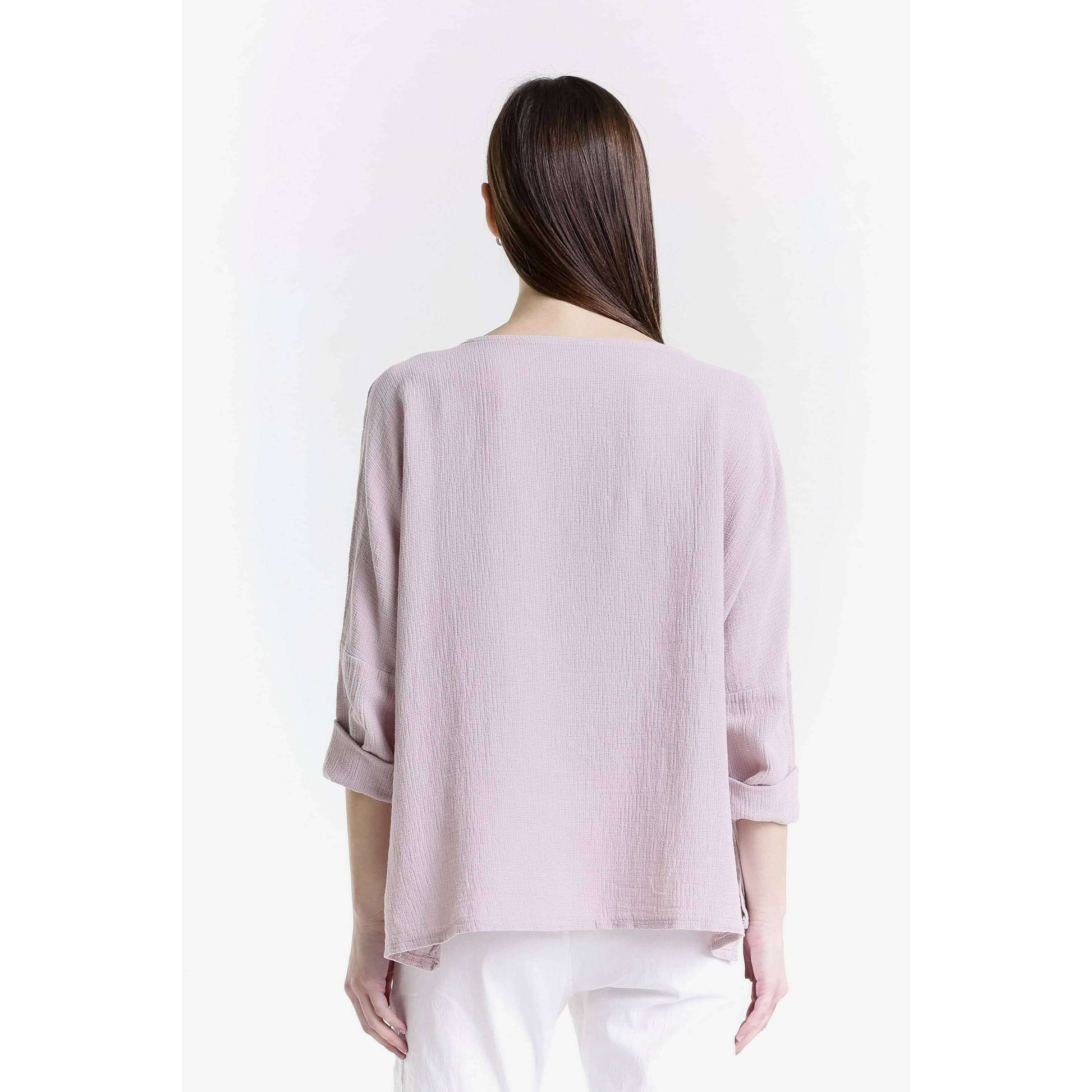 [TINA Stephens Italy/Tees By Tina - Noa Long Sleeve Raglan Top (BLS116): 100 White], [], [TINA Stephens Italy/Tees By Tina], [Plum Bottom].