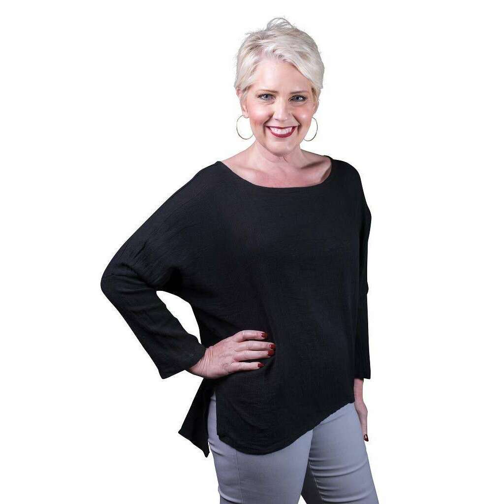 [TINA Stephens Italy/Tees By Tina - Noa Long Sleeve Raglan Top (BLS116): 100 White], [], [TINA Stephens Italy/Tees By Tina], [Plum Bottom].
