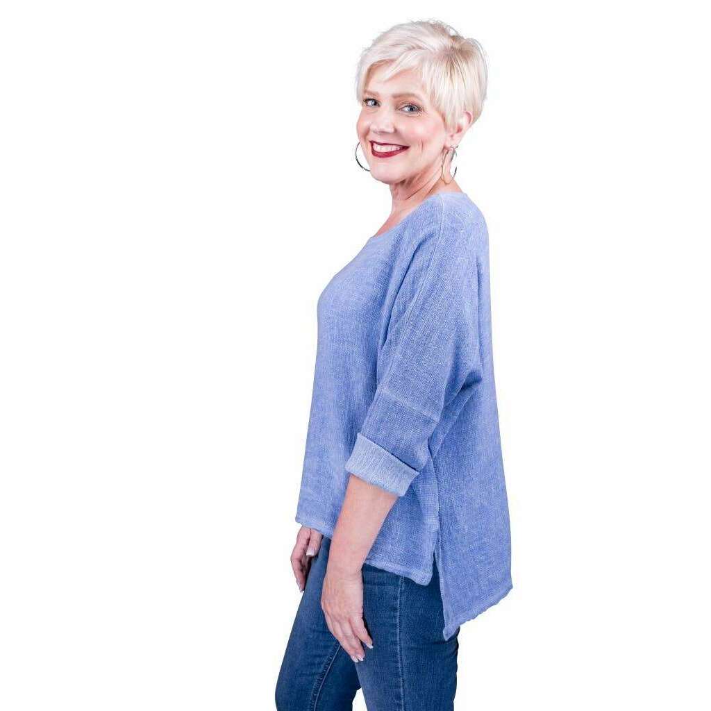 [TINA Stephens Italy/Tees By Tina - Noa Long Sleeve Raglan Top (BLS116): 100 White], [], [TINA Stephens Italy/Tees By Tina], [Plum Bottom].