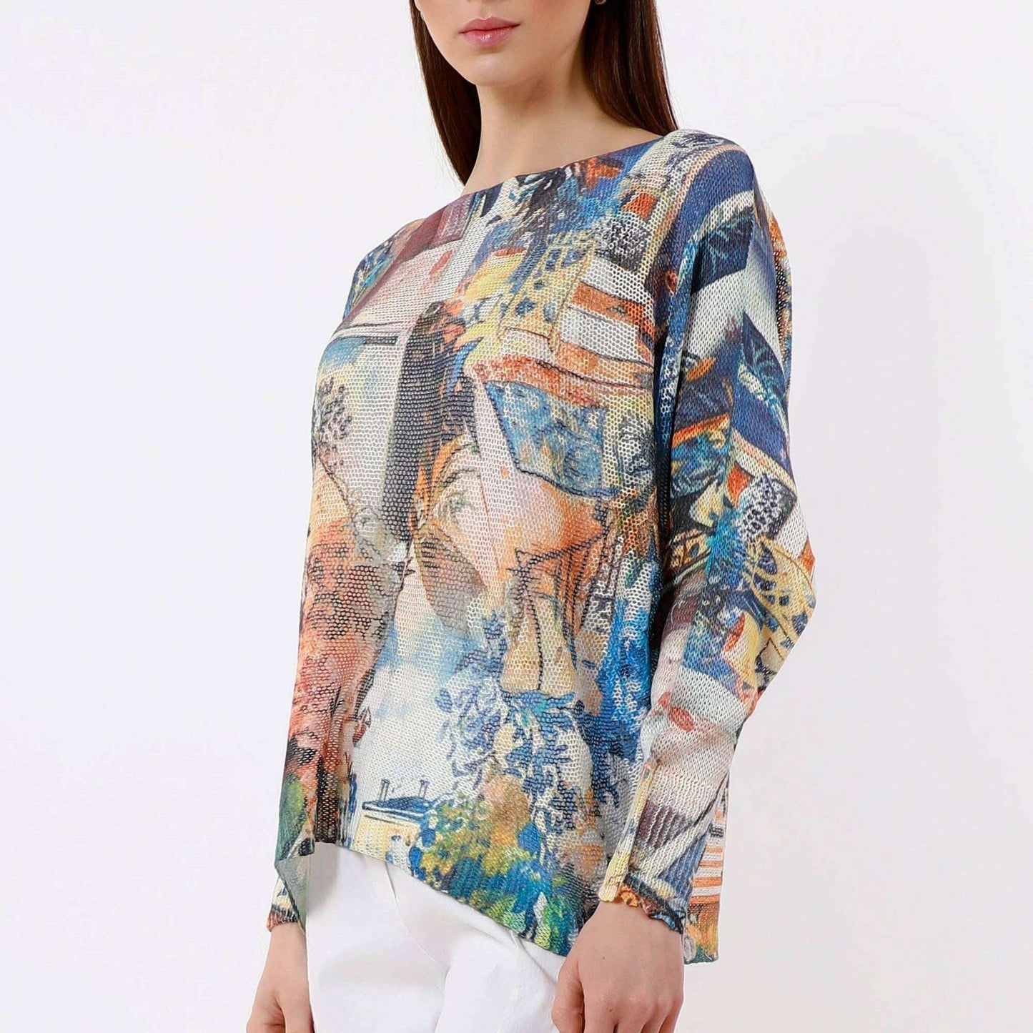 TINA Stephens Italy/Tees By Tina Expressionism Danielle Batwing Open Knit Sweater Beige, Sweaters, TINA Stephens Italy/Tees By Tina, Plum Bottom