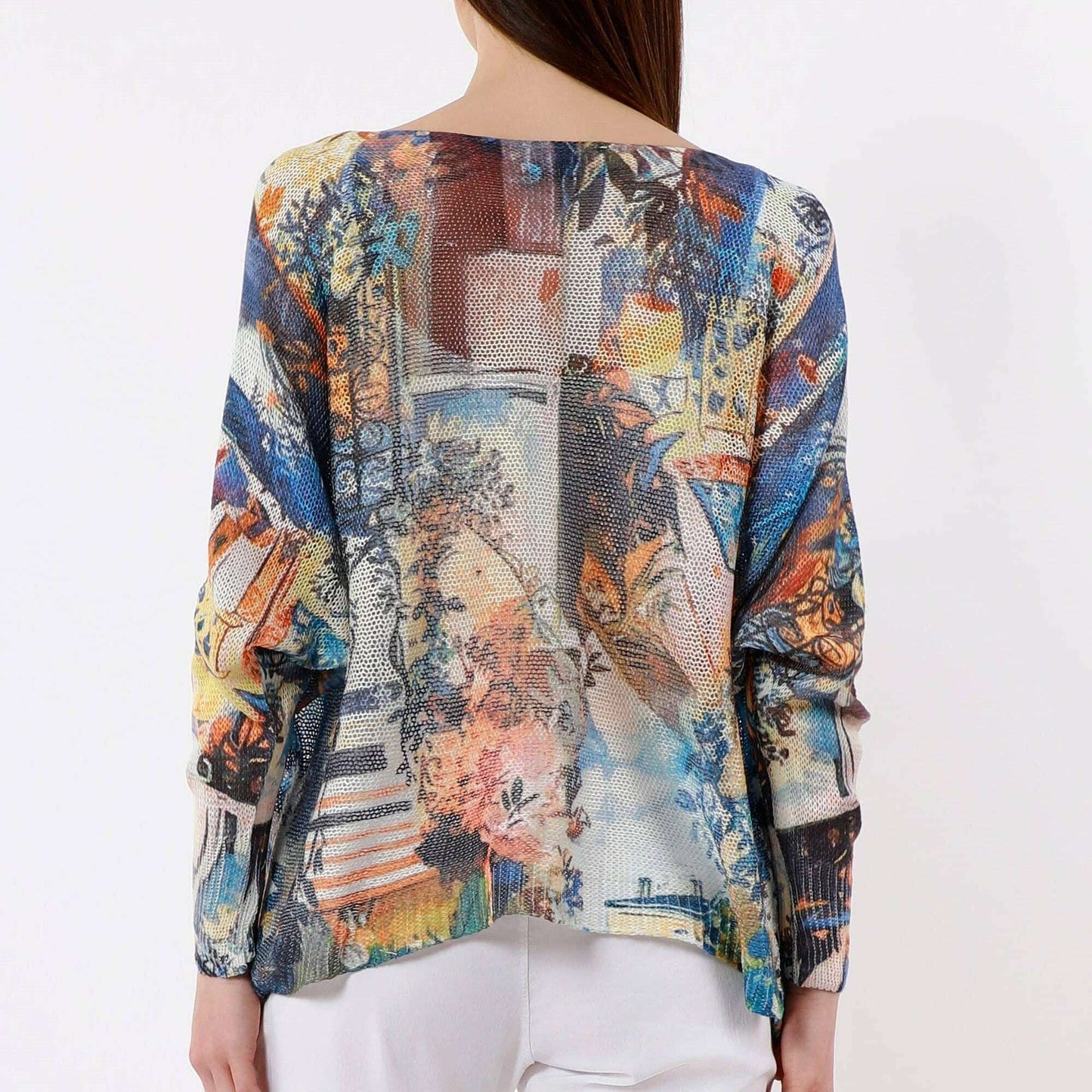 TINA Stephens Italy/Tees By Tina Expressionism Danielle Batwing Open Knit Sweater Beige, Sweaters, TINA Stephens Italy/Tees By Tina, Plum Bottom
