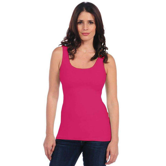 [TINA Stephens Italy/Tees By Tina - Seamless Smooth Tank (300ST): 170 Hibiscus], [CLOTHING], [TINA Stephens Italy/Tees By Tina], [Plum Bottom].