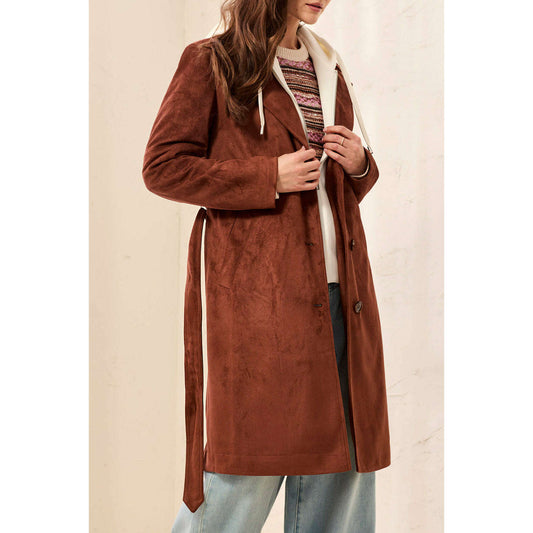 TRIBAL Trench Coat Removeable Hood Intense Rust, Jackets, Tribal, Plum Bottom