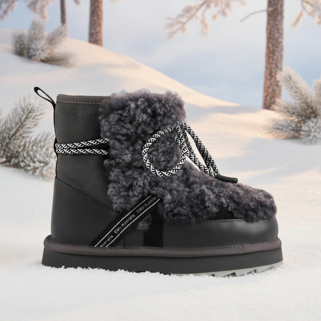 EMU- Blurred Teddy in Chestnut and Charcoal