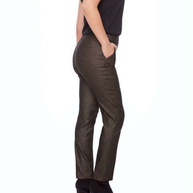 UP! - GOLDY TECHNO FULL LENGTH PANT, CLOTHING, up!, Plum Bottom