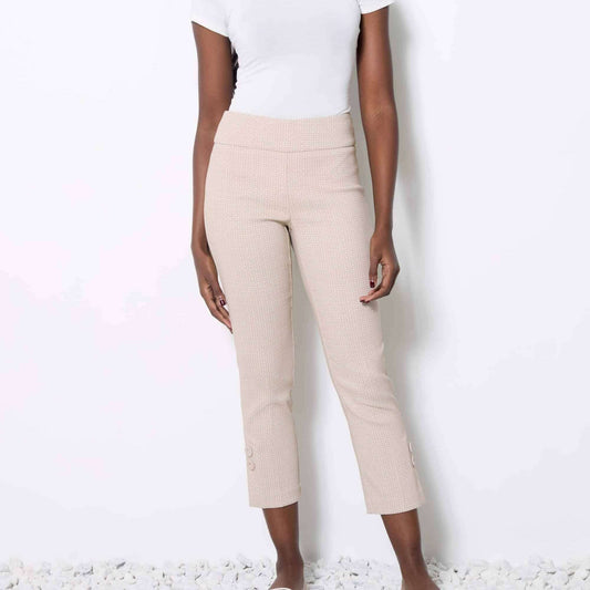 UP! - Panama Textured Techno Cropped Pant, Pants, up!, Plum Bottom