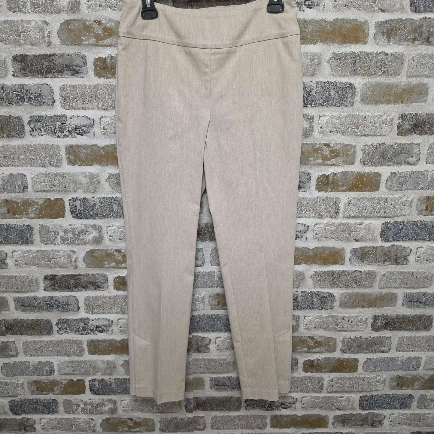 UP! 68450 Linen Effect Techno Ankle Pant Sand