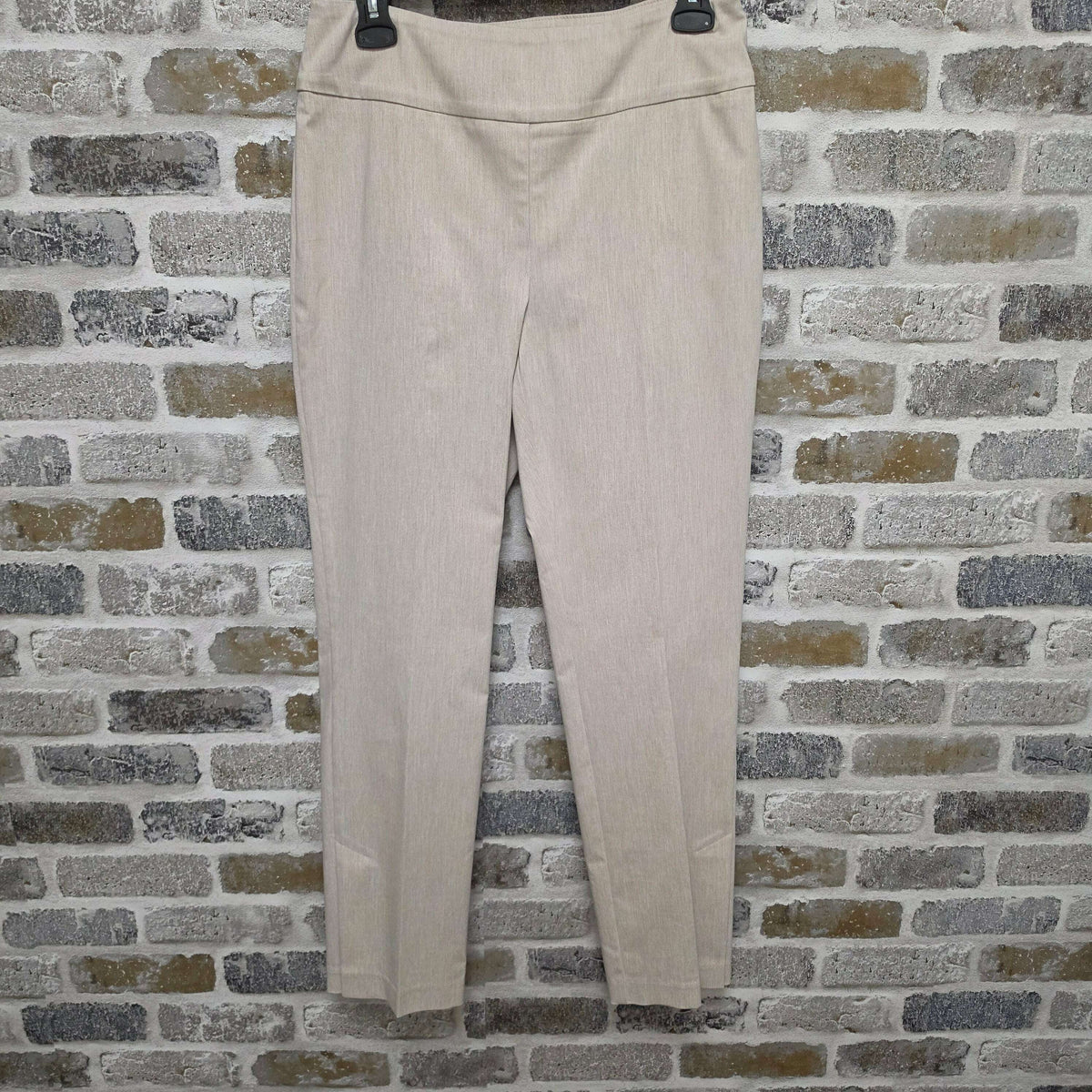 UP! 68450 Linen Effect Techno Ankle Pant Sand, CLOTHING, up!, Plum Bottom